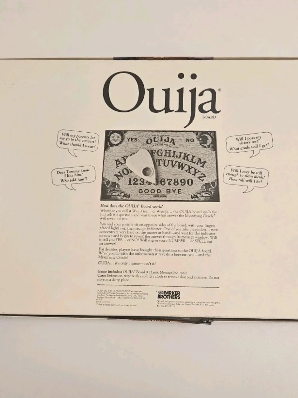 Parker Brothers ouija board